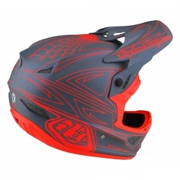 Marque Casque Intégral Troy Lee Design® D3 Fiberlite Spidertripe - Gris/Rouge 4 Marque Casque Intégral Troy Lee Design® D3 Fiberlite Spidertripe - Gris/Rouge – Image 2