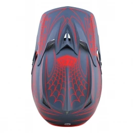 Marque Casque Intégral Troy Lee Design® D3 Fiberlite Spidertripe - Gris/Rouge 6 Marque Casque Intégral Troy Lee Design® D3 Fiberlite Spidertripe - Gris/Rouge – Image 4