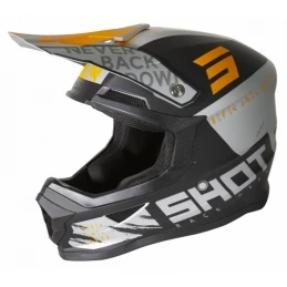 Marque Casque Shot Furious Draw Orange Grey Matt 3 Marque Casque Shot Furious Draw Orange Grey Matt