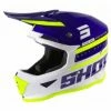 Marque Casque Intégral Shot® Shining - Bleu/Jaune Fluo -Pièces BMX Race Soldes casque shot furious shining navy glossy bmx race old school