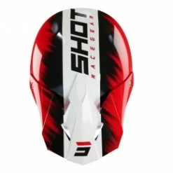 Marque Casque Intégral Shot® Furious Versus KID - Blanc/Rouge -Pièces BMX Race Soldes casque shot furious versus white red kid 2