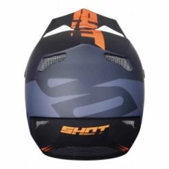 Marque Casque Intégral Shot® Rogue Raze - Gris/Orange Fluo -Pièces BMX Race Soldes casque shot rogue raze neon orange grey bmx race 3