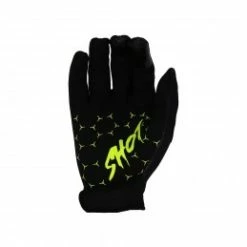 Marque Gants BMX Shot® Rogue Cup KID - Noir/Jaune -Pièces BMX Race Soldes gants shot bmx rogue cup kid black neon yellow 1