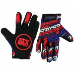 Marque Gants BMX Staystrong® Mash Up V3 - Rouge/Blanc/Bleu -Pièces BMX Race Soldes gants stay strong mash up v3 red white blue 2