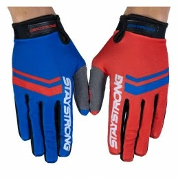 Marque Gants BMX Staystrong® Opposite - Rouge/Bleu 3 Marque Gants BMX Staystrong® Opposite - Rouge/Bleu