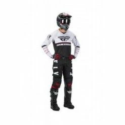 Marque Maillot Fly® Kinetic K120 2020 - Noir/Blanc/Rouge -Pièces BMX Race Soldes maillot fly kinetic k120 2020 enfant noirblancrouge 2