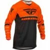 Marque Maillot Fly® Kinetic K120 2020 KID - Orange/Noir/Blanc -Pièces BMX Race Soldes maillot fly kinetic k120 2020 enfant orangenoirblanc