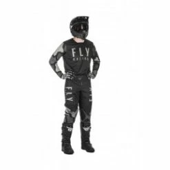 Marque Maillot Fly® Kinetic K221 2021 KID - Noir/Gris -Pièces BMX Race Soldes maillot fly kinetic k221 2021 noirgris 2