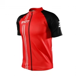 Marque Maillot Shot® Unlimited Zip - Rouge -Pièces BMX Race Soldes maillot shot r unlimited zip rouge