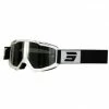 Marque Masque Shot® Iris Fashion - Noir/Blanc -Pièces BMX Race Soldes masque shot iris fashion white black glossy