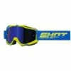 Marque Masque Shot® Iris Jet - Bleu/Jaune -Pièces BMX Race Soldes masque shot iris jet cyan yellow glossy