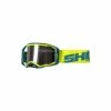 Marque Masque Shot® Lite - Jaune/Bleu -Pièces BMX Race Soldes masque shot lite neon yellow blue glossy