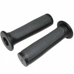 Marque Poignee Bmx Noir-Gris Bi-Matiere L125Mm Avec Collerette (Paire)